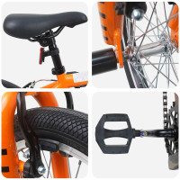 Produktbild för BMX Cykel 16 Tum för 5-8 år gammal Orange