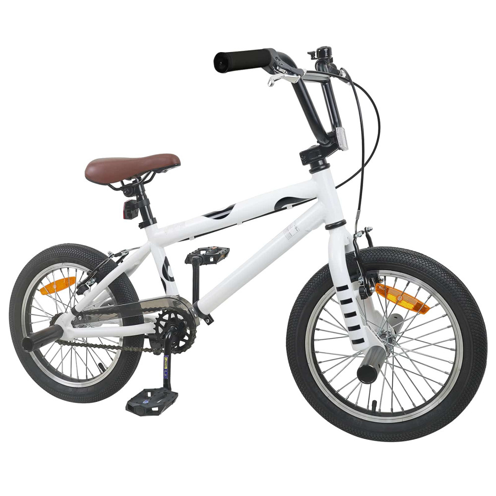 Produktbild för BMX Cykel 16 Tum för 5-8 år gammal Vit