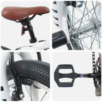 Produktbild för BMX Cykel 16 Tum för 5-8 år gammal Vit
