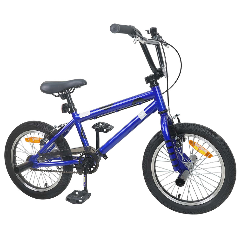 Produktbild för BMX Cykel 16 Tum för 5-8 år gammal Mörkblå