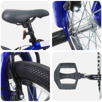 Produktbild för BMX Cykel 16 Tum för 5-8 år gammal Mörkblå