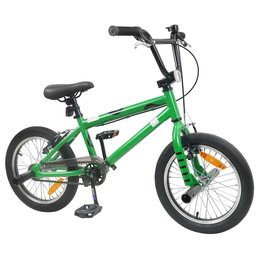 Produktbild för BMX Cykel 16 Tum för 5-8 år gammal Grön