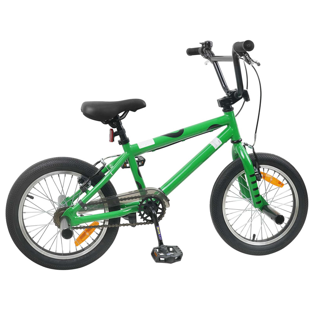 Produktbild för BMX Cykel 16 Tum för 5-8 år gammal Grön