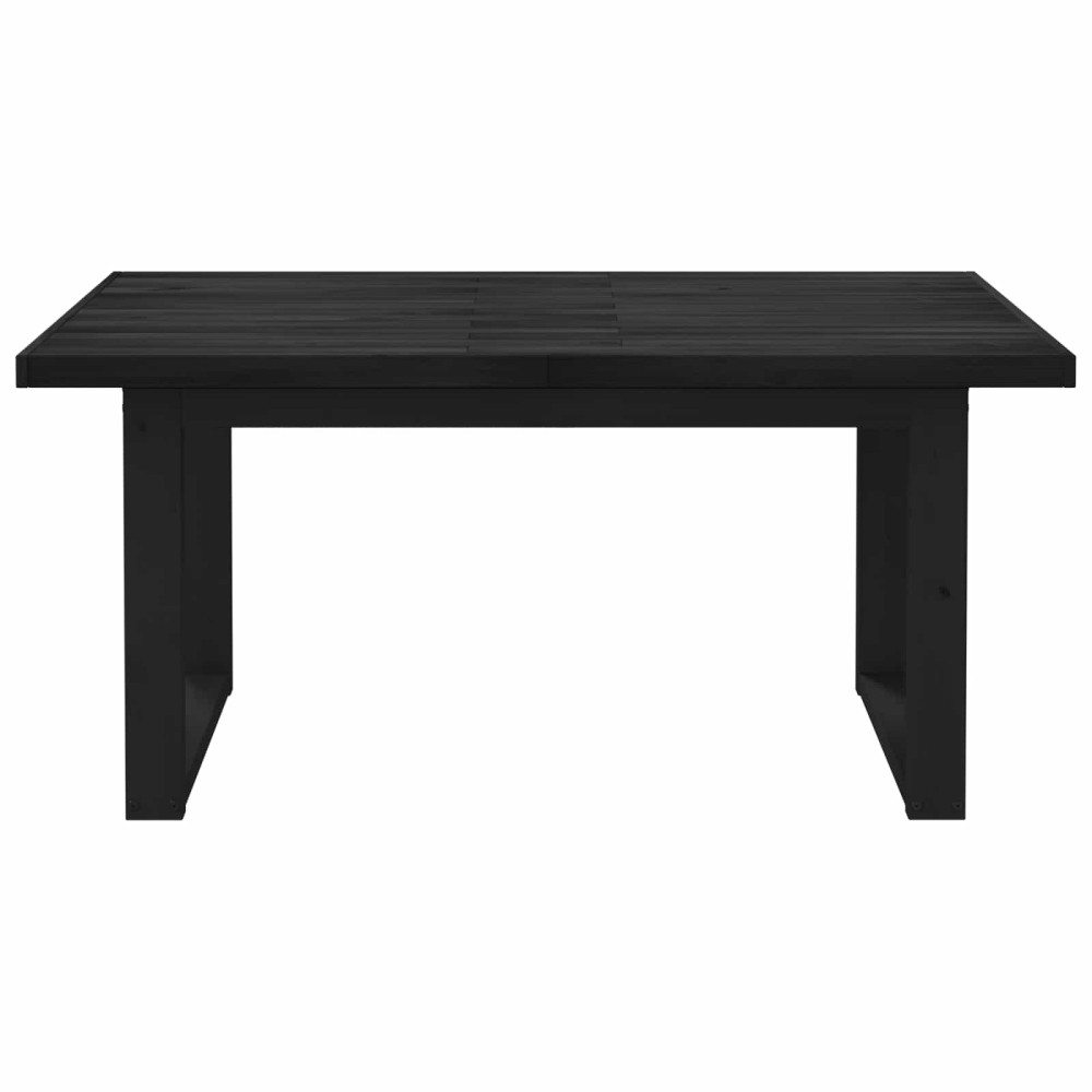 Produktbild för Matbord NOAIN 160 cm Massiv furu Svart Rektangulär
