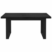 Produktbild för Matbord NOAIN 160 cm Massiv furu Svart Rektangulär