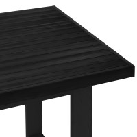 Produktbild för Matbord NOAIN 160 cm Massiv furu Svart Rektangulär