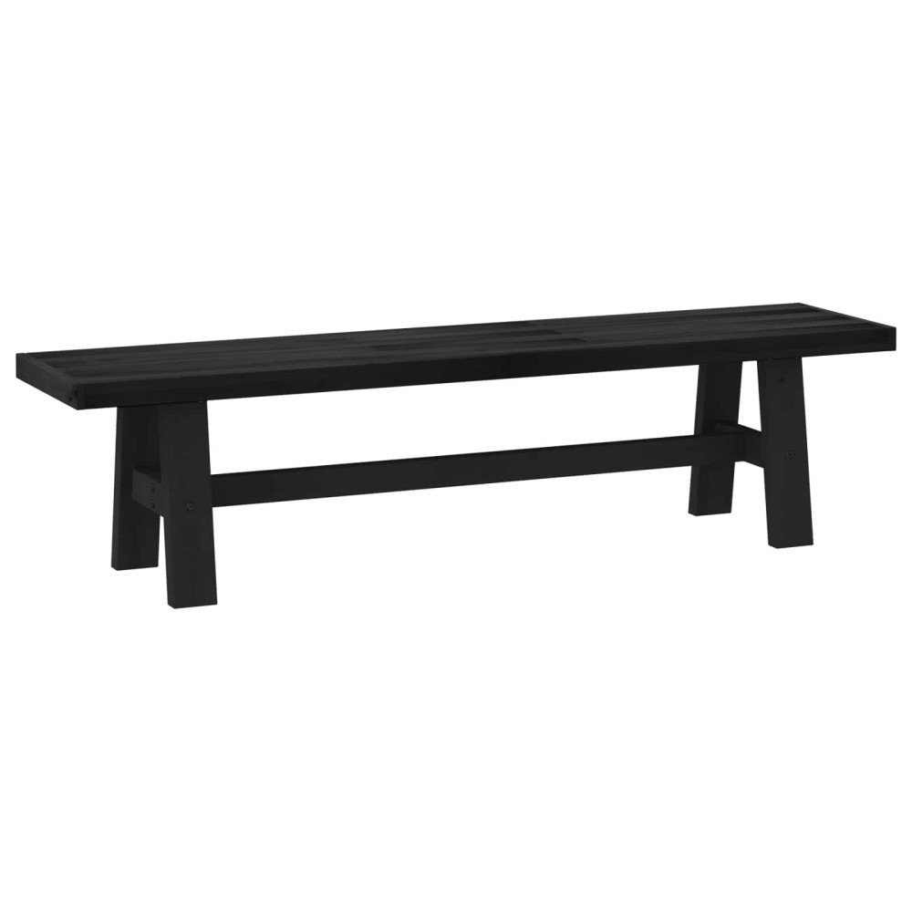 Produktbild för Matbänk NOAIN 180 x 41 x 45 cm Massivt furu Svart