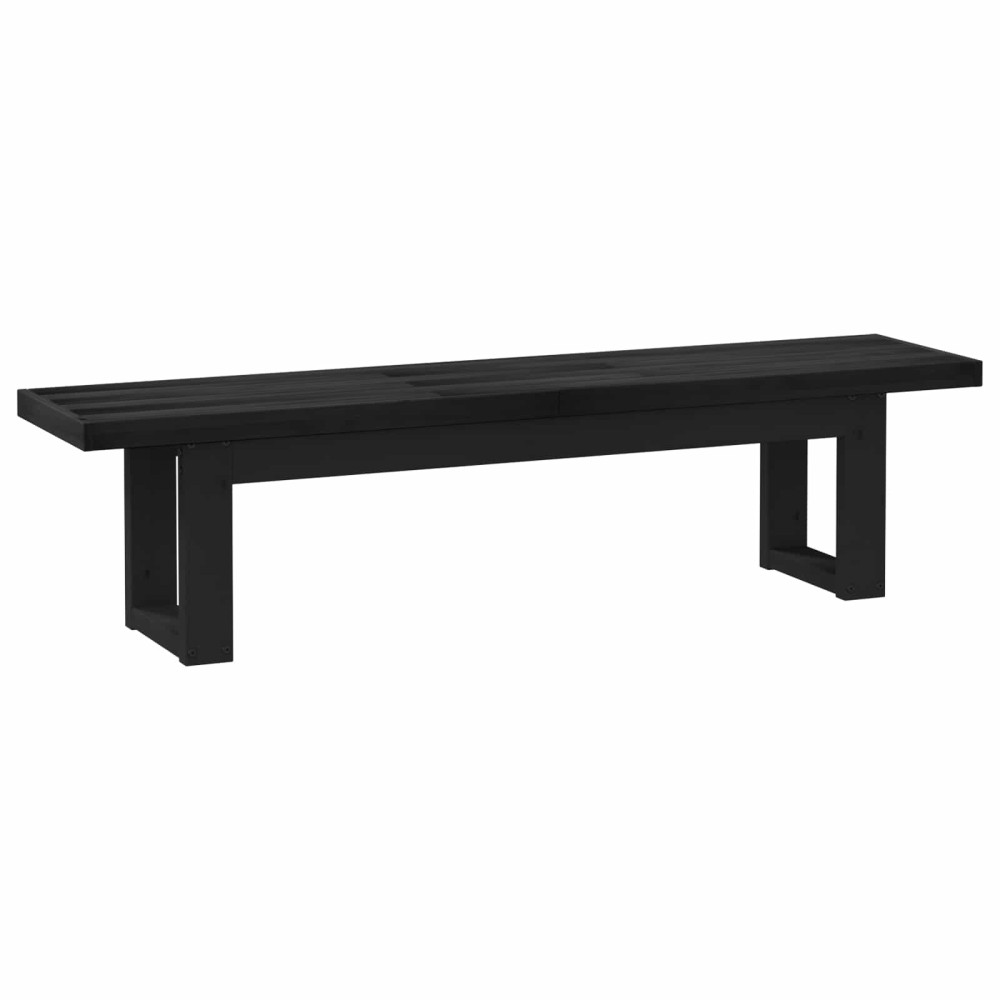 Produktbild för Matbänk NOAIN 180 x 41 x 45 cm Massivt furu Svart