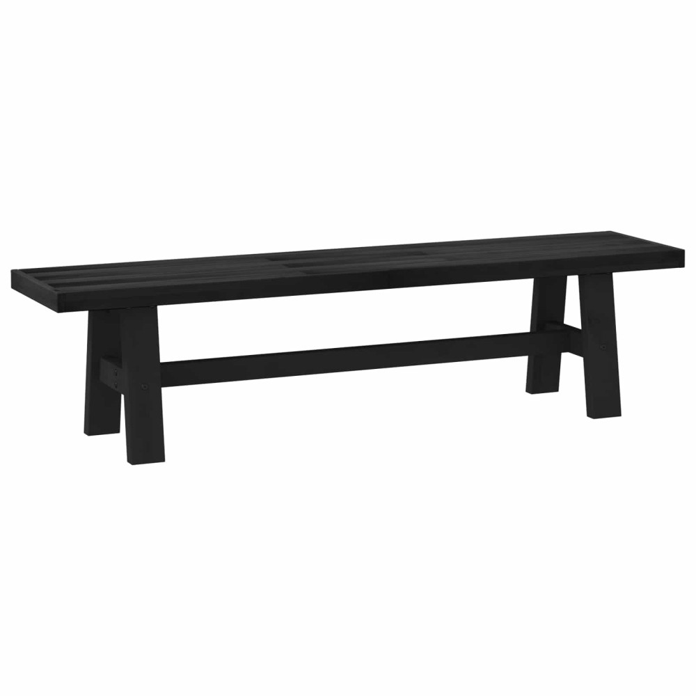 Produktbild för Matbänk NOAIN 160 x 41 x 45 cm Massivt furu Svart