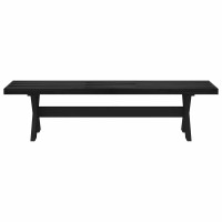 Produktbild för Matbänk NOAIN 160 x 41 x 45 cm Massivt furu Svart