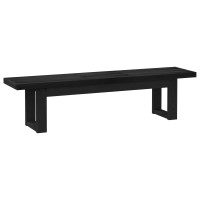 Produktbild för Matbänk NOAIN 160 x 41 x 45 cm Massivt furu Svart