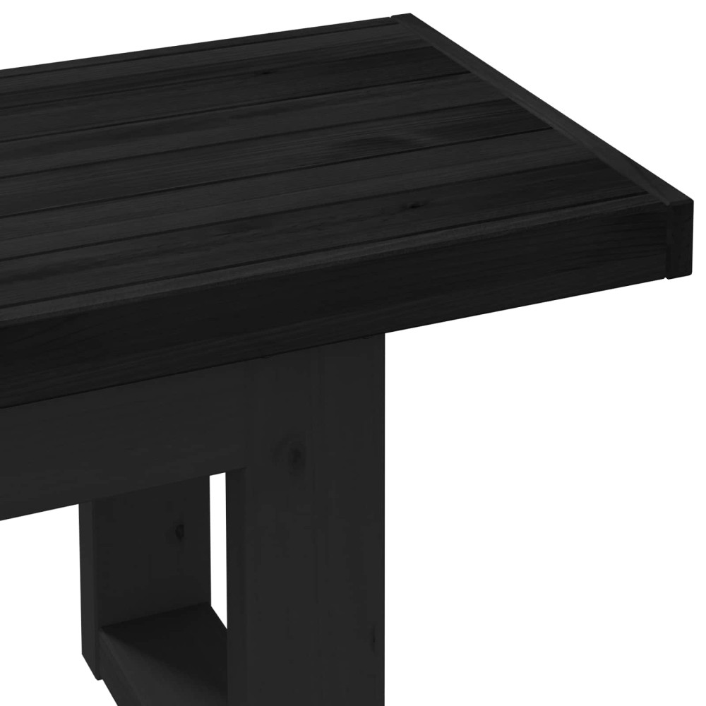 Produktbild för Matbänk NOAIN 160 x 41 x 45 cm Massivt furu Svart
