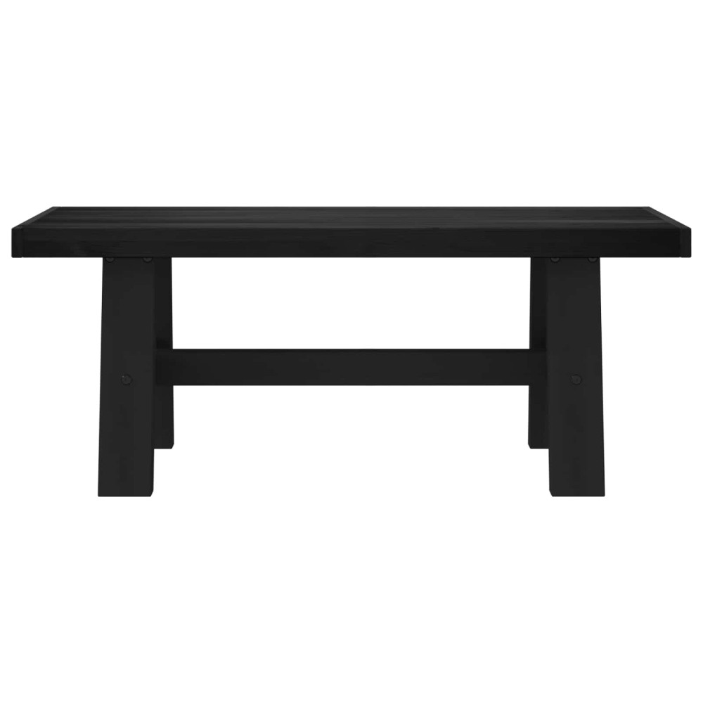 Produktbild för Matbänk NOAIN 120 x 41 x 45 cm Massivt furu Svart