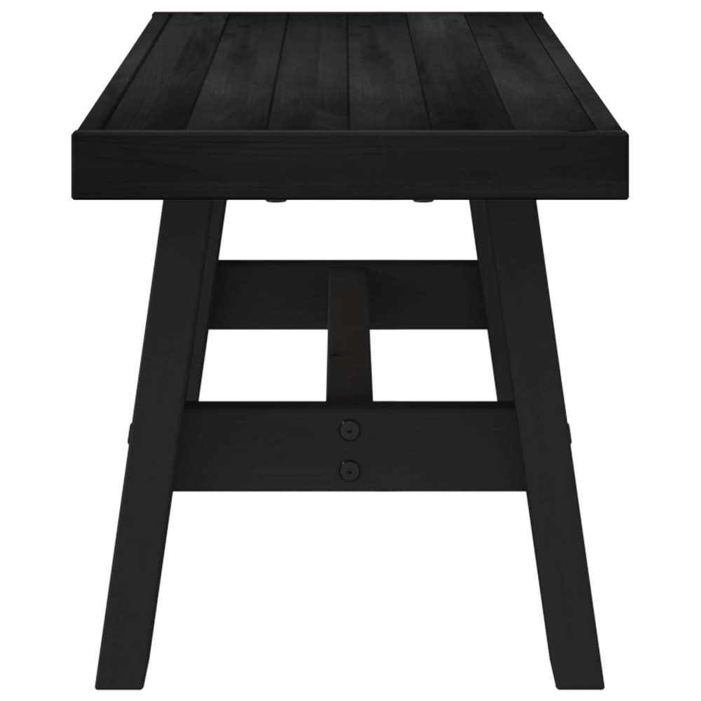 Produktbild för Matbänk NOAIN 120 x 41 x 45 cm Massivt furu Svart