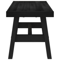 Produktbild för Matbänk NOAIN 120 x 41 x 45 cm Massivt furu Svart