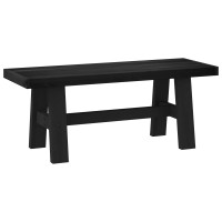 Produktbild för Matbänk NOAIN 120 x 41 x 45 cm Massivt furu Svart