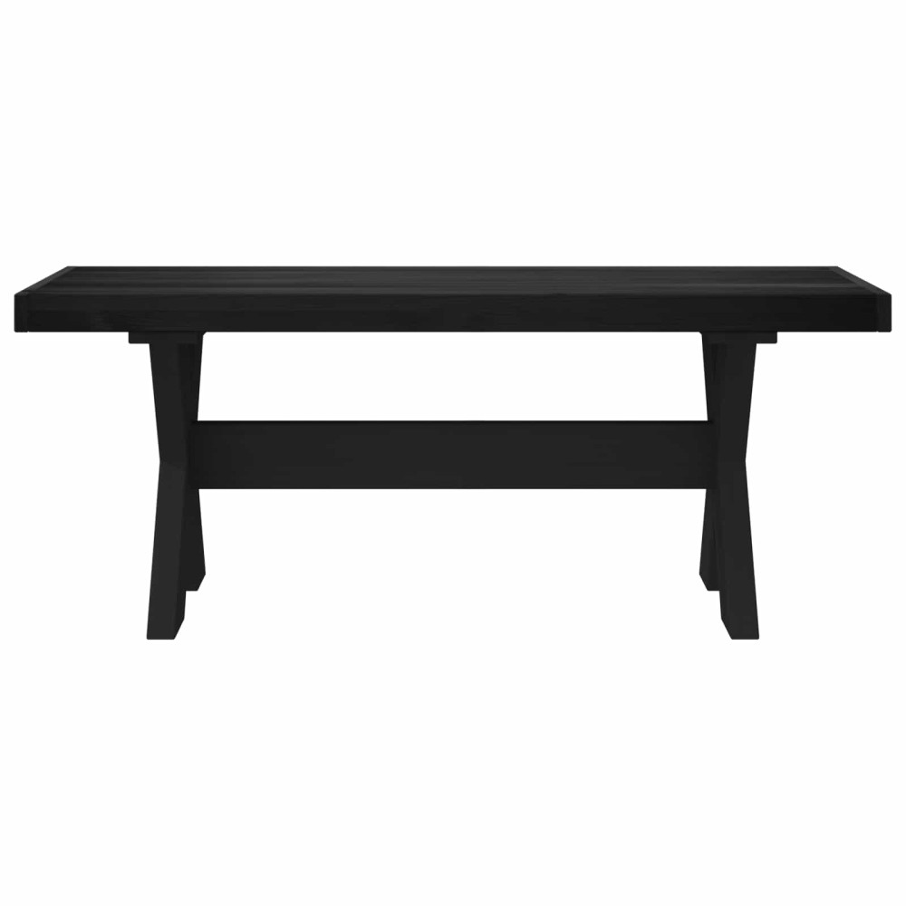 Produktbild för Matbänk NOAIN 120 x 41 x 45 cm Massivt furu Svart