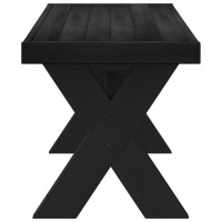 Produktbild för Matbänk NOAIN 120 x 41 x 45 cm Massivt furu Svart