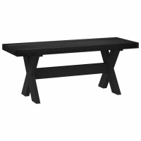 Produktbild för Matbänk NOAIN 120 x 41 x 45 cm Massivt furu Svart