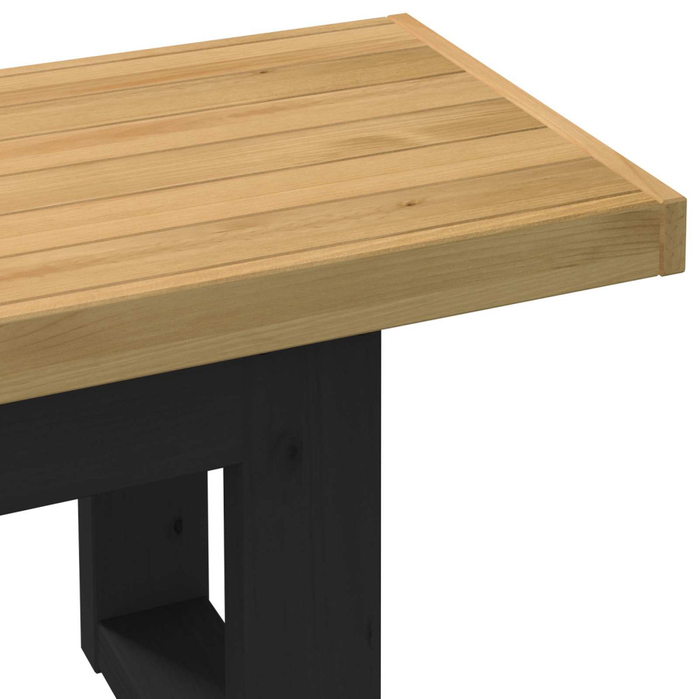 Produktbild för Matbänk NOAIN 120 x 41 x 45 cm Massivt furu Naturlig