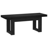 Produktbild för Matbänk NOAIN 120 x 41 x 45 cm Massivt furu Svart