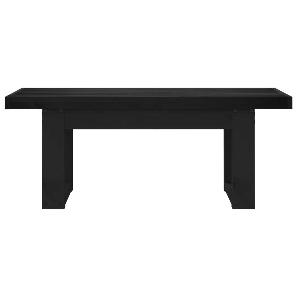 Produktbild för Matbänk NOAIN 120 x 41 x 45 cm Massivt furu Svart