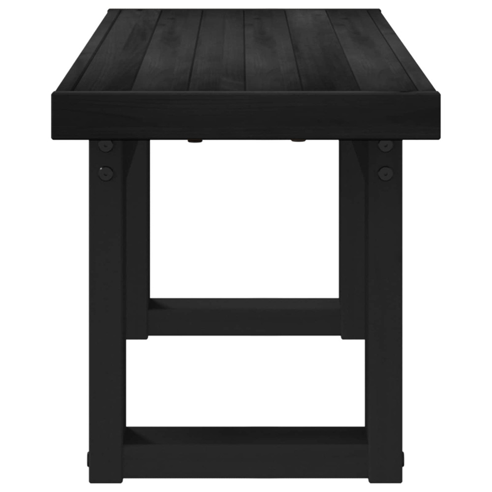 Produktbild för Matbänk NOAIN 120 x 41 x 45 cm Massivt furu Svart