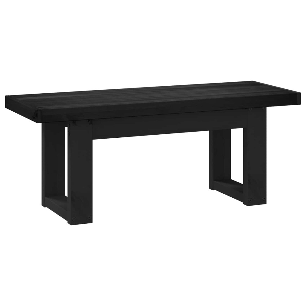 Produktbild för Matbänk NOAIN 120 x 41 x 45 cm Massivt furu Svart