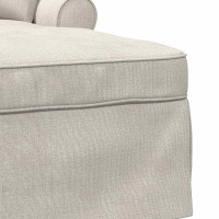 Produktbild för Chaise Lounge med Kjol med kudde Gräddvit 157 x 91 x 91 cm ARES
