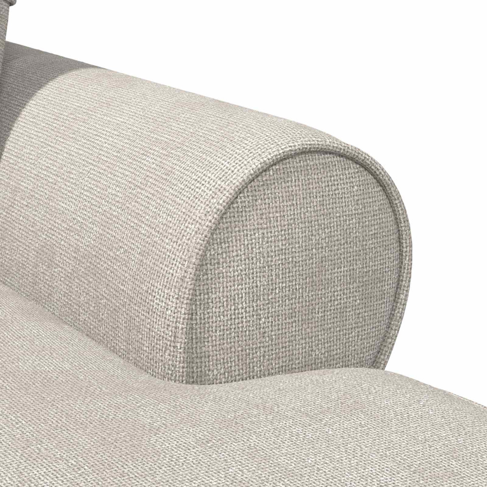 Produktbild för Chaise Lounge med Kjol med kudde Gräddvit 157 x 91 x 91 cm ARES