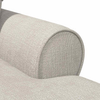 Produktbild för Chaise Lounge med Kjol med kudde Gräddvit 157 x 91 x 91 cm ARES