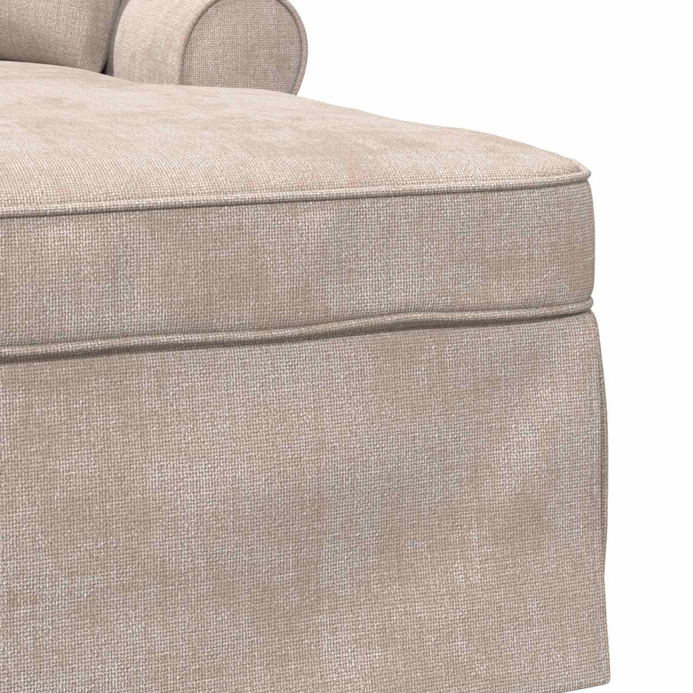 Produktbild för Chaise Lounge med Kjol med kudde Beige 157 x 91 x 91 cm ARES