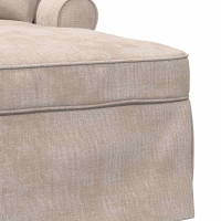 Produktbild för Chaise Lounge med Kjol med kudde Beige 157 x 91 x 91 cm ARES