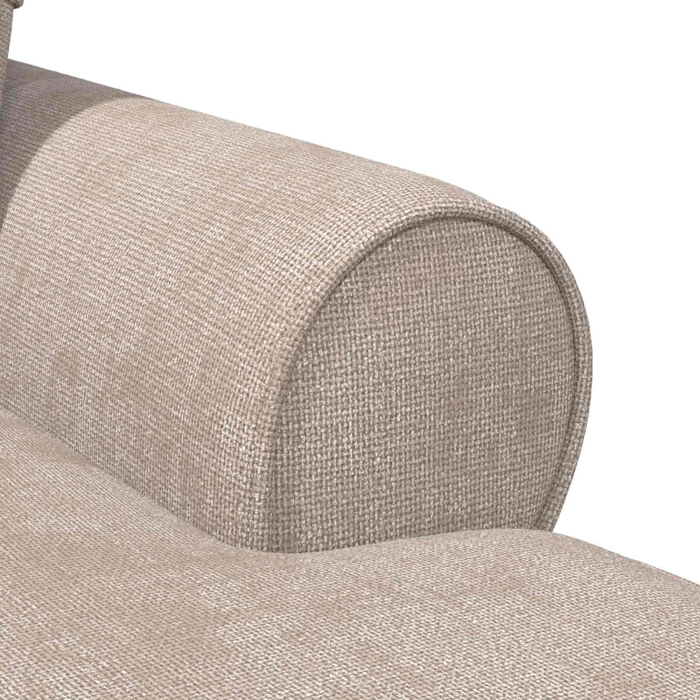 Produktbild för Chaise Lounge med Kjol med kudde Beige 157 x 91 x 91 cm ARES