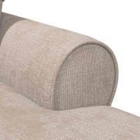 Produktbild för Chaise Lounge med Kjol med kudde Beige 157 x 91 x 91 cm ARES