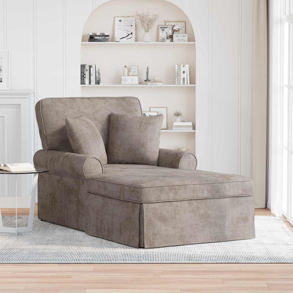 Produktbild för Chaise Lounge med Kjol med kudde Sand 157 x 91 x 91 cm ARES