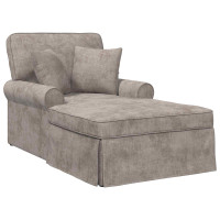 Produktbild för Chaise Lounge med Kjol med kudde Sand 157 x 91 x 91 cm ARES