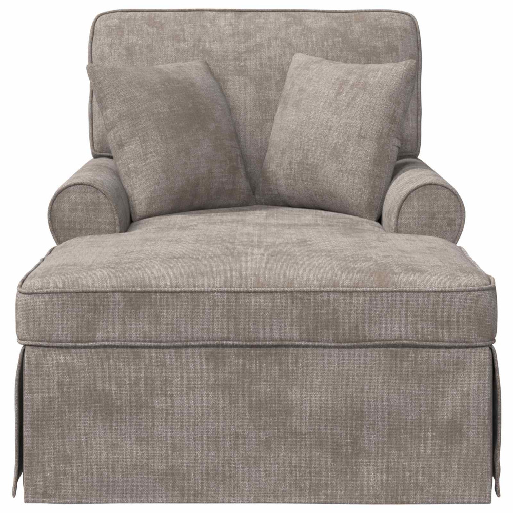 Produktbild för Chaise Lounge med Kjol med kudde Sand 157 x 91 x 91 cm ARES