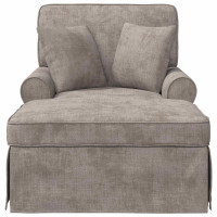 Produktbild för Chaise Lounge med Kjol med kudde Sand 157 x 91 x 91 cm ARES