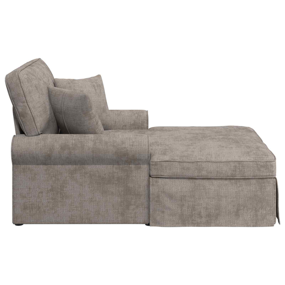 Produktbild för Chaise Lounge med Kjol med kudde Sand 157 x 91 x 91 cm ARES