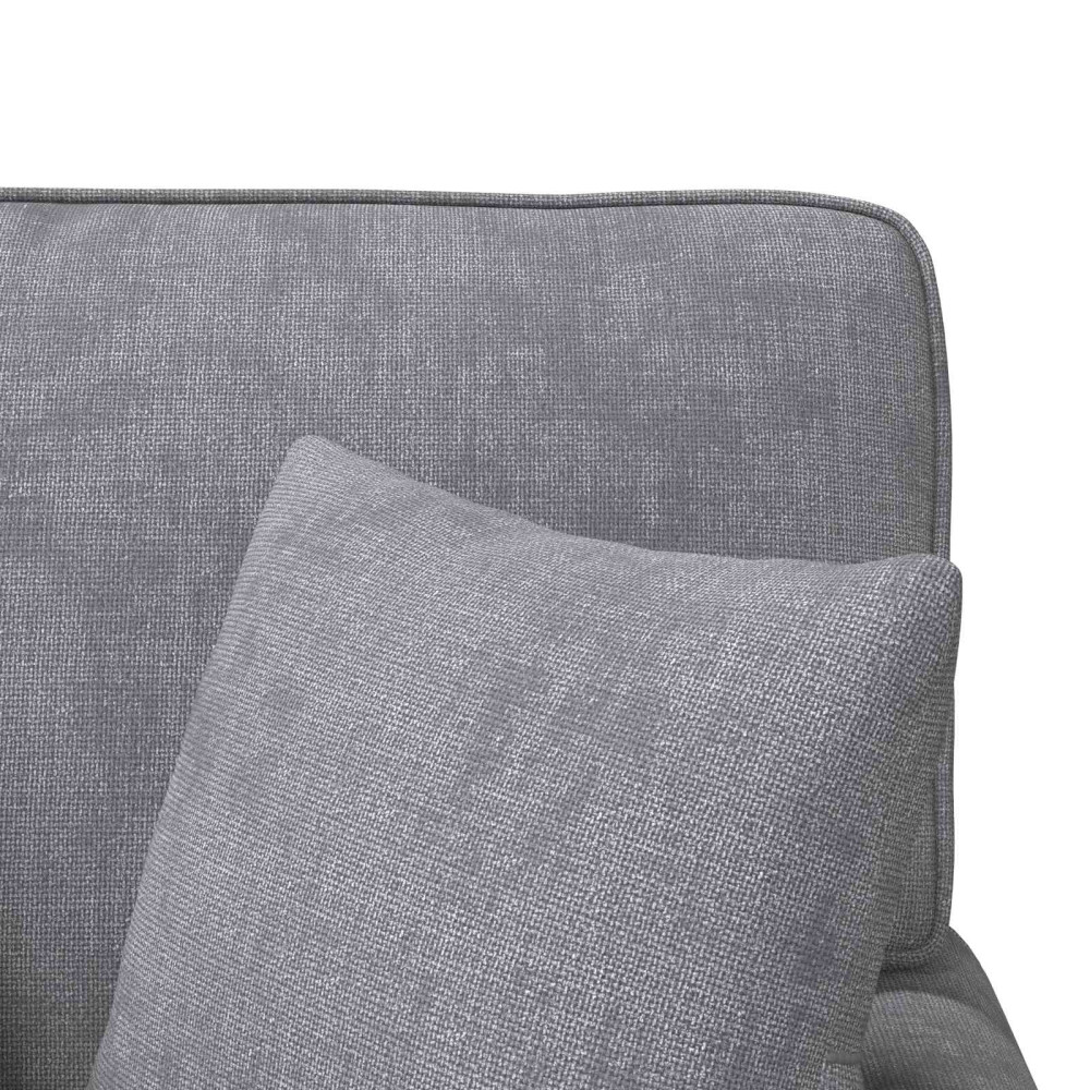 Produktbild för Chaise Lounge med Kjol med kudde Ljusgrå 157 x 91 x 91 cm ARES