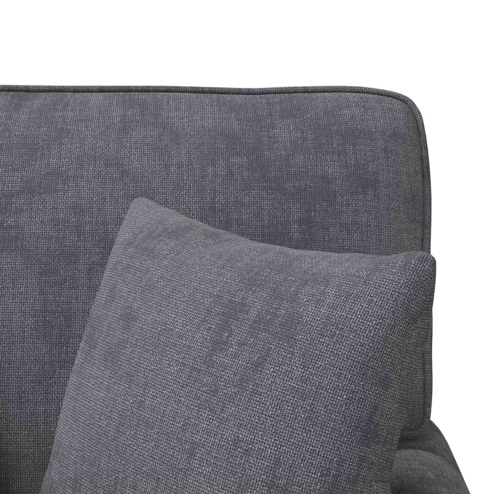 Produktbild för Chaise Lounge med Kjol med kudde Mörkgrå 157 x 91 x 91 cm ARES