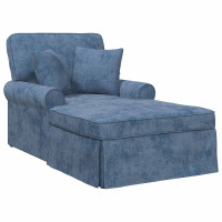Produktbild för Chaise Lounge med Kjol med kudde Blå 157 x 91 x 91 cm ARES