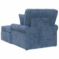 Produktbild för Chaise Lounge med Kjol med kudde Blå 157 x 91 x 91 cm ARES