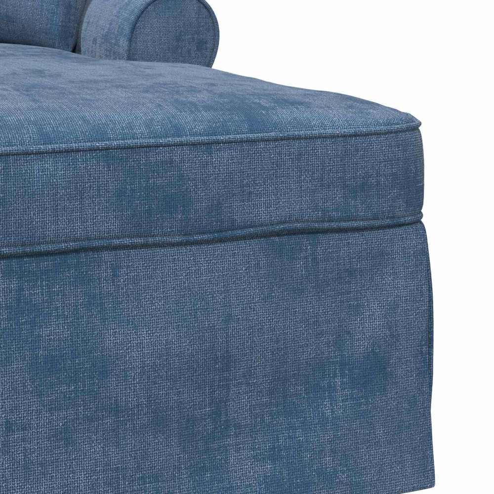 Produktbild för Chaise Lounge med Kjol med kudde Blå 157 x 91 x 91 cm ARES