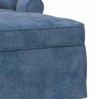 Produktbild för Chaise Lounge med Kjol med kudde Blå 157 x 91 x 91 cm ARES