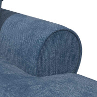 Produktbild för Chaise Lounge med Kjol med kudde Blå 157 x 91 x 91 cm ARES