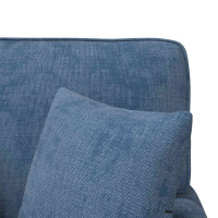 Produktbild för Chaise Lounge med Kjol med kudde Blå 157 x 91 x 91 cm ARES