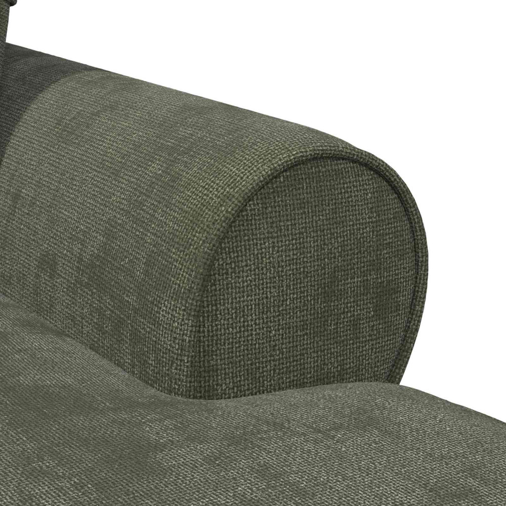 Produktbild för Chaise Lounge med Kjol med kudde Grön 157 x 91 x 91 cm ARES