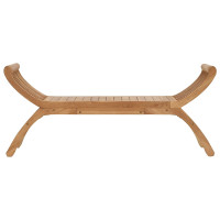 Produktbild för Trädgårdsbänk 2 -Seater 126 cm Massivt teakträ Naturlig